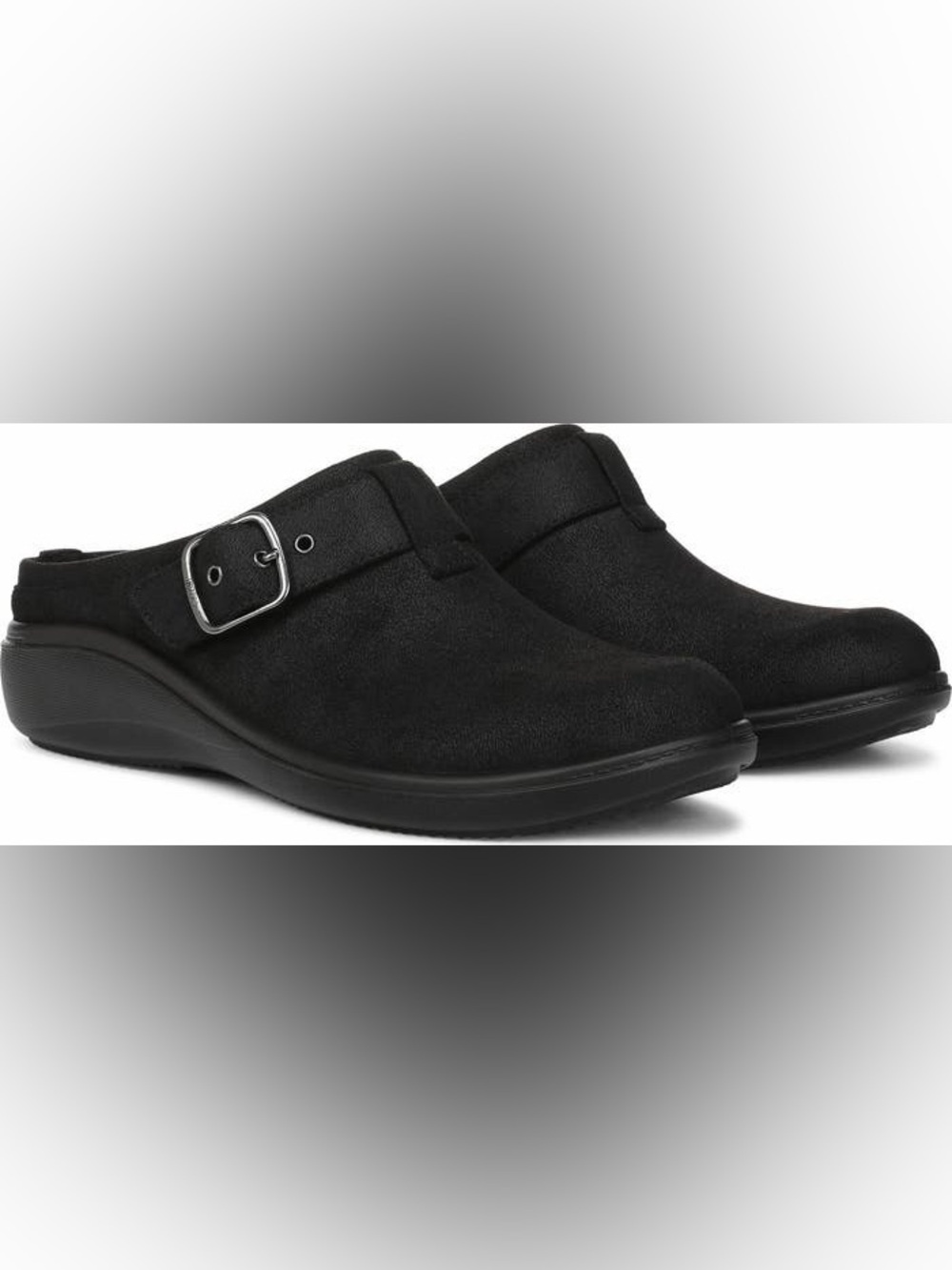 Women’s lifestride bzees Black balance Slip-On Mule clog arch cushion Buckle 9.5